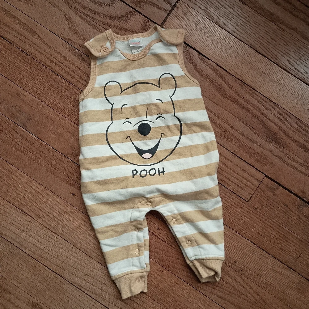 Disney‎ Baby Pooh Bear Striped Romper